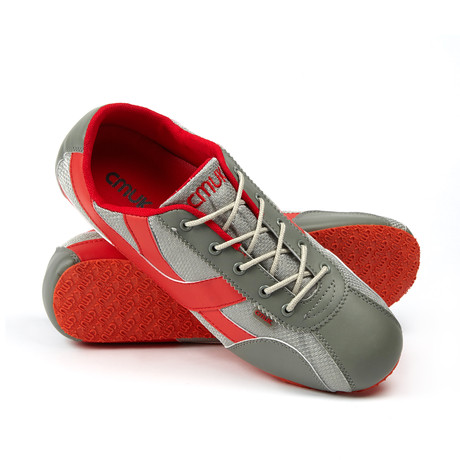 Roma Rossa Sneaker // Grey + Red (Euro: 36)