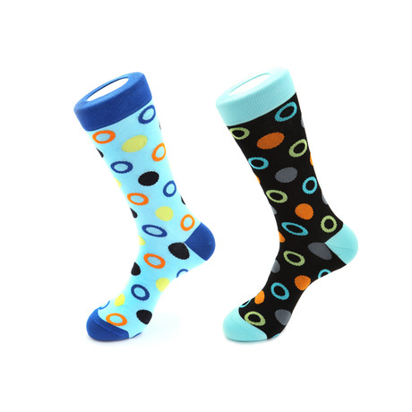 Circle Drop Out Sock Pack // Set of 2