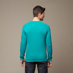 Aloha Fleece Crewneck // Teal Blue (S)