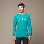 Aloha Fleece Crewneck // Teal Blue (S)