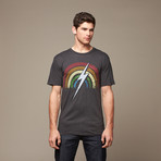 Rainbow Pocket Tee // Black (XS)