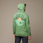 Line Up Triblend Zip Hoodie // Deep Grass Green (L)