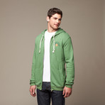 Line Up Triblend Zip Hoodie // Deep Grass Green (S)