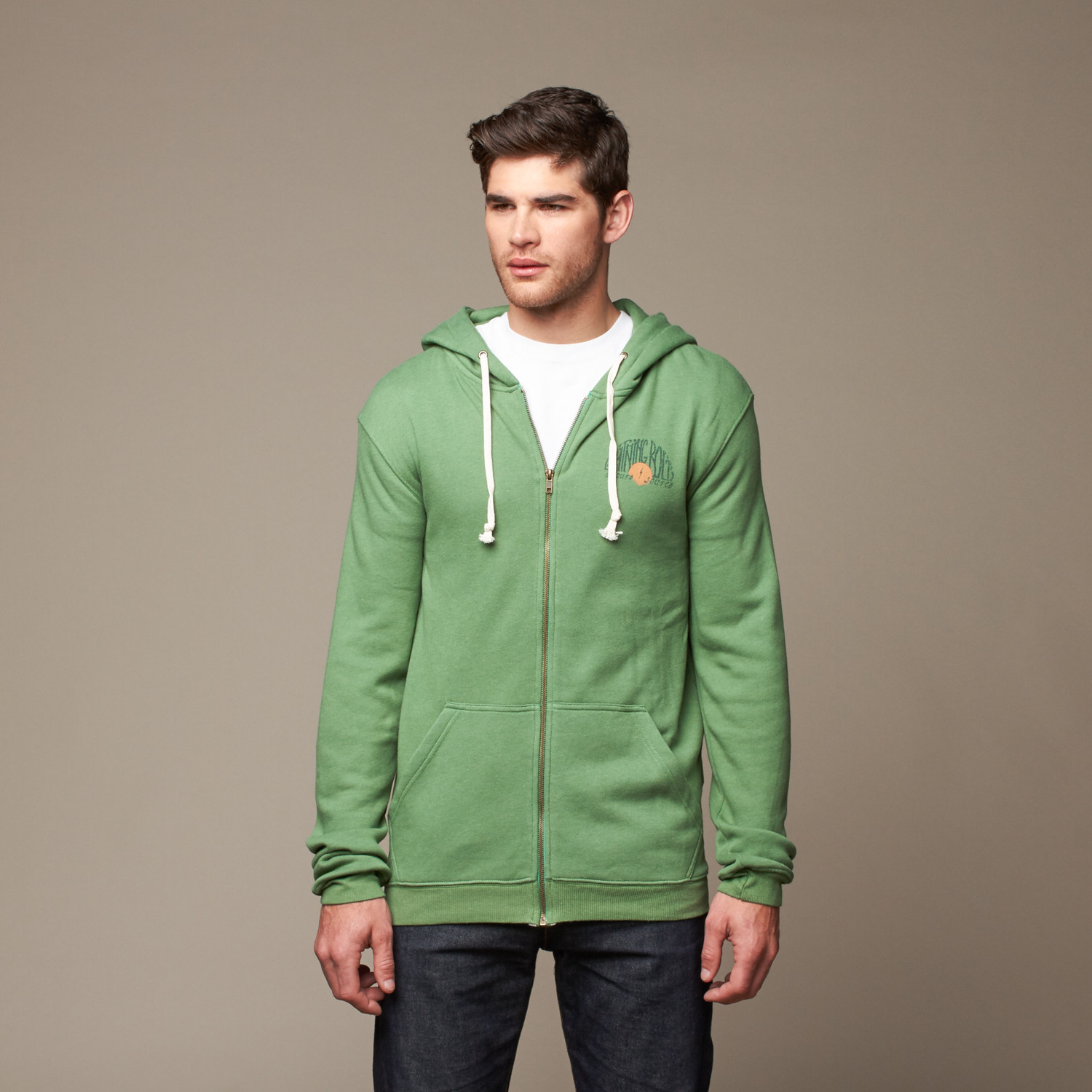 grass green hoodie