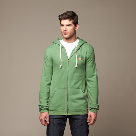 Line Up Triblend Zip Hoodie // Deep Grass Green (S)