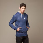 Mirror Stripe French Terry Hoodie // Insignia Blue (XL)