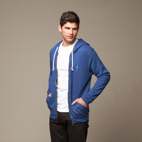 Big Bolt Zip Hoodie // Estate Blue (XS)