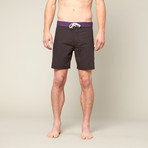 Big Wednesday Boardshort // Black + Purple (34" Waist)