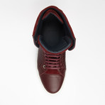 Libertine Suede Quilted Mid-Top // Claret (Euro: 40)