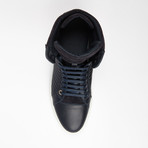 Cipher // Libertine Suede Quilted Mid-Top // Midnight  (Euro: 40)