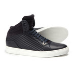 Cipher // Libertine Suede Quilted Mid-Top // Midnight  (Euro: 45)