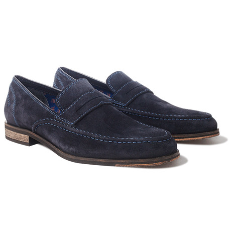 Brittania Suede Loafer // Navy (UK: 8)