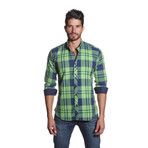 AVERY Button-Up // Green Plaid (S)