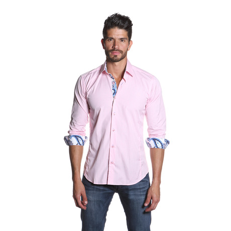 Thomas Button-Up Shirt // Pink Gingham (L)