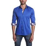 Jared Lang // Thomas Button-Up Shirt // Electric Blue (L)