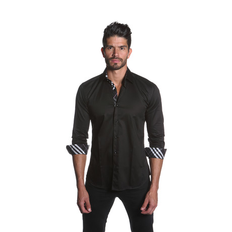 Thomas Button-Up Shirt // Black + White (S)