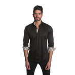 THOMAS Button-Up // Black + Beige (L)