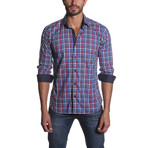 Jared Lang // Thomas Button-Up Shirt // Purple Check (L)