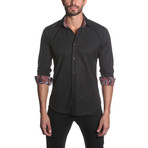 Jared Lang // Thomas Button-Up Shirt // Black Jacquard (2XL)