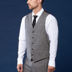 Wool 3-Piece Suit // Grey Fleck (US: 36R / 29" Waist)