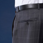 Wool Suit // Charcoal Window Pane (US: 40R / 33" Waist)