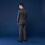 Wool Suit // Charcoal Window Pane (US: 40R / 33" Waist)