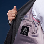 Wool Suit // Charcoal Window Pane (US: 40R / 33" Waist)