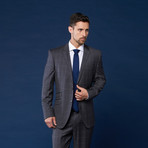 Wool Suit // Charcoal Window Pane (US: 40R / 33" Waist)