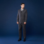 Wool 3-Piece Suit // Grey + Brown Check (US: 36S / 29" Waist)