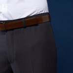 Wool Suit // Black + Purple Stripe (US: 38S / 31" Waist)