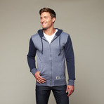 Hill Zip Hoodie // Navy (XL)