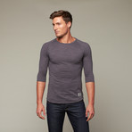 Rivers 3/4 Tee // Light Black (S)
