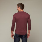 Frantic 3/4 Tee // Dark Burgundy (S)