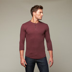 Frantic 3/4 Tee // Dark Burgundy (S)