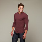 Frantic 3/4 Tee // Dark Burgundy (S)