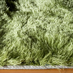 Apple Green Plush Shag Rug (3'-0"L x 5'-0"W)