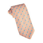 John G. Hardy // Silk + Cotton Tie // Light Blue Dots + Stripes