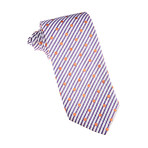 John G. Hardy // Silk + Cotton Tie // Orange Dots + Stripes