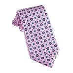 John G. Hardy // Silk Tie // Pink Circle Pattern