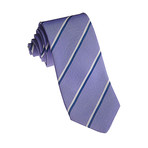 John G. Hardy // Silk + Cotton Tie // Purple Tonal Stripes