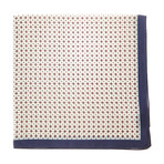 M. Andrews // Silk + Linen Pocket Square // Cream + Navy