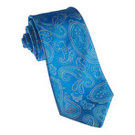 Josiah France // Silk Tie // Teal Paisley
