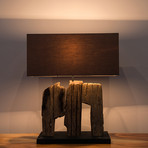 Freeform Teak Lamp