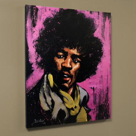 Jimi Hendrix // Purple Haze (28"W x 35"H x 1"D)