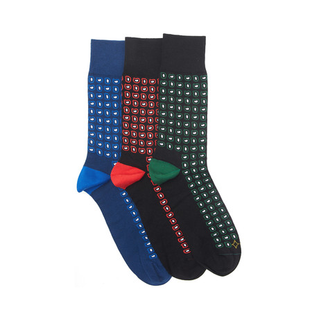 Paisley Sock Pack // Set of 3 (Sizes 7-9)