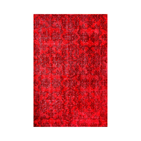 Medallion Handknotted Rug // Red (3'L x 2'W)