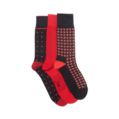 Red Sock Pack // Set of 3 (Sizes 7-9)