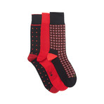 Red Sock Pack // Set of 3 (Sizes 7-9)