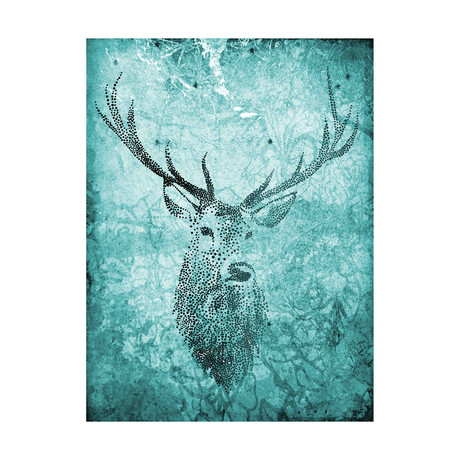 Deer Hunter // Emerald (24" x 30")