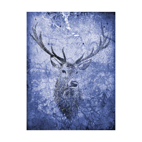 Deer Hunter // Navy (24" x 30")